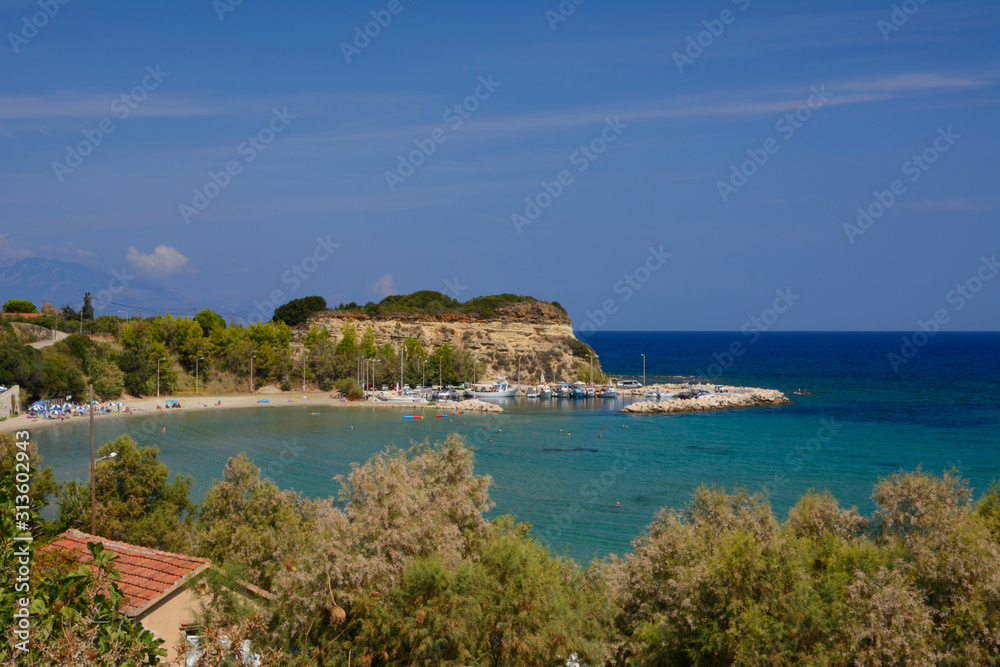 view of Gaidaros Beach on Zakynthos island (Greece)