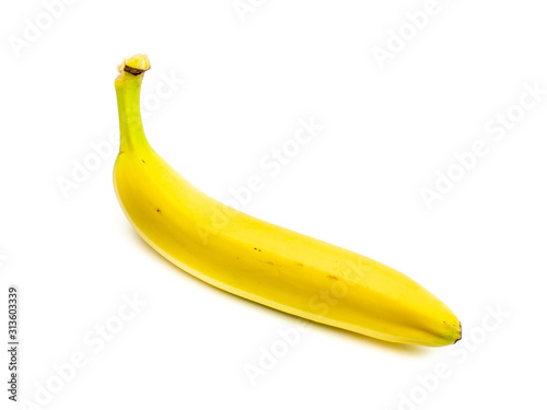 eine Banane isoliert auf weißen Hintergrund