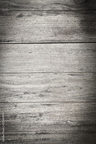dark wood texture background, top view of gray wooden table