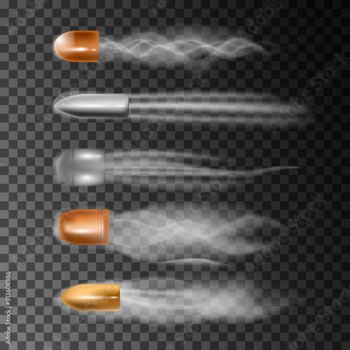 Realistic bullet flies.