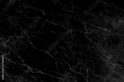 Black marble natural pattern for background, abstract black and white