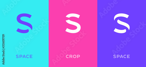 Set of letter S minimal logo icon design template elements