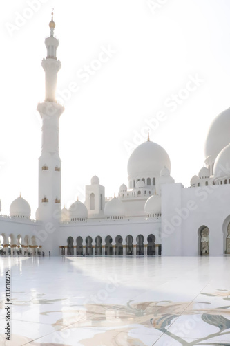 Abu Dhabi, UAE December 27/2018 Sheikh zayed mosque. United arab emirates, middle east. Famous landmark. photo