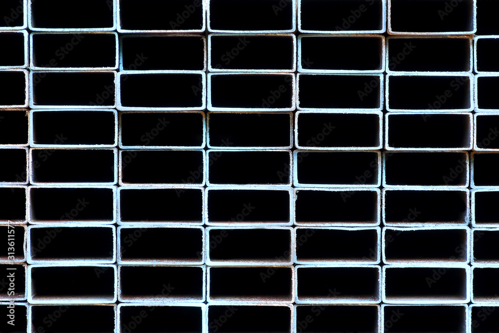square steel pipes for construction building background square steel pipes for construction building background