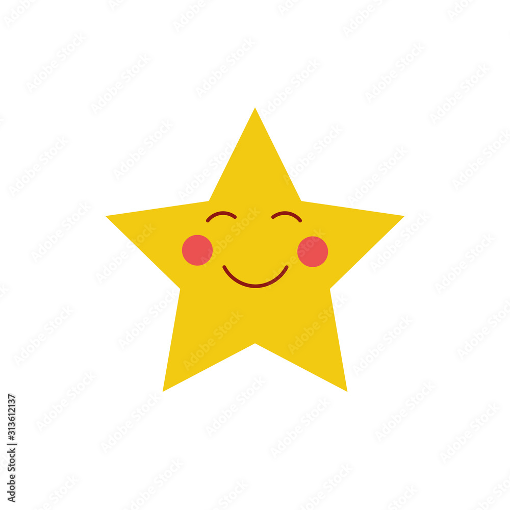 star kawaii fairytale character isolated icon star kawaii fairytale character isolated icon