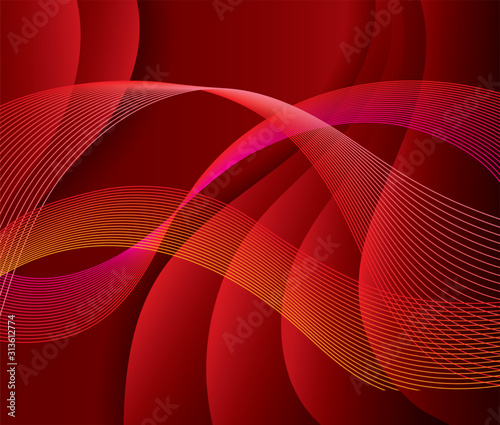 waves background red color design