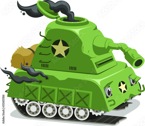 tank cartoon busted