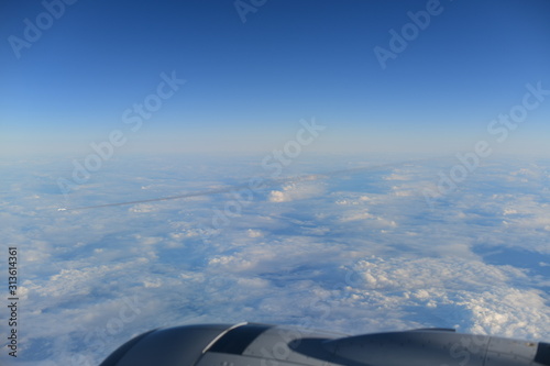 Passenger view from a commercial aircraft