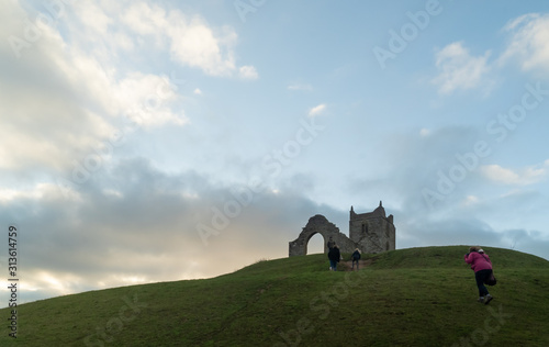 BURROWBRIDGE, SOMERSET, ENGLAND. Burrow Mump church ruins. photo