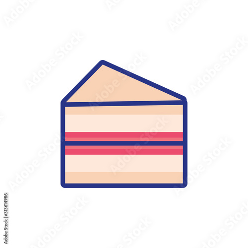 cake portion pastry product isolated icon