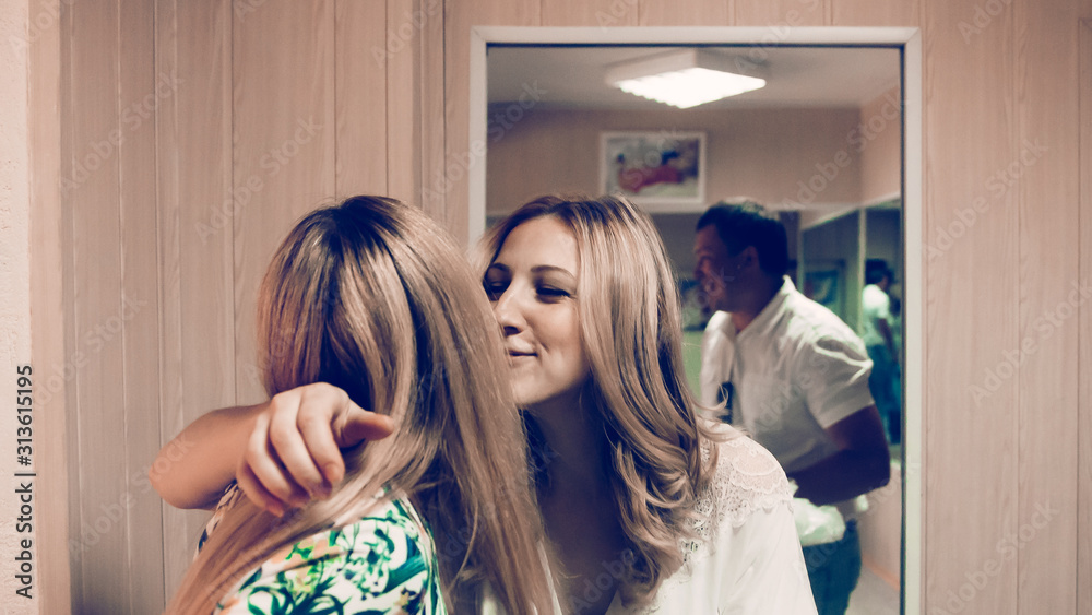 Fototapeta premium close up. happy family in new apartment