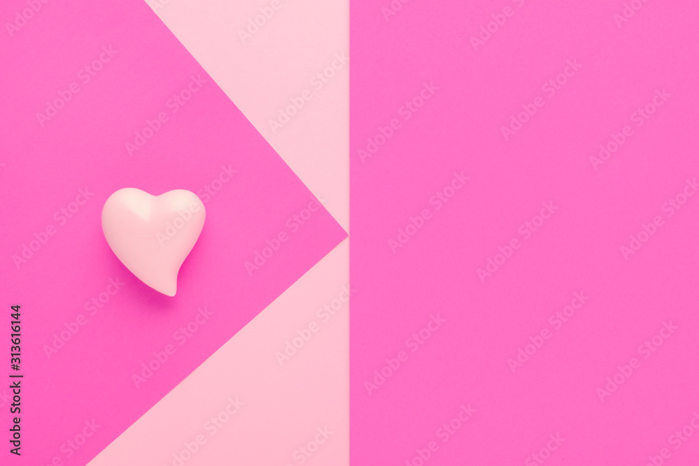 pink background with a heart and copy space pink background with a heart and copy space