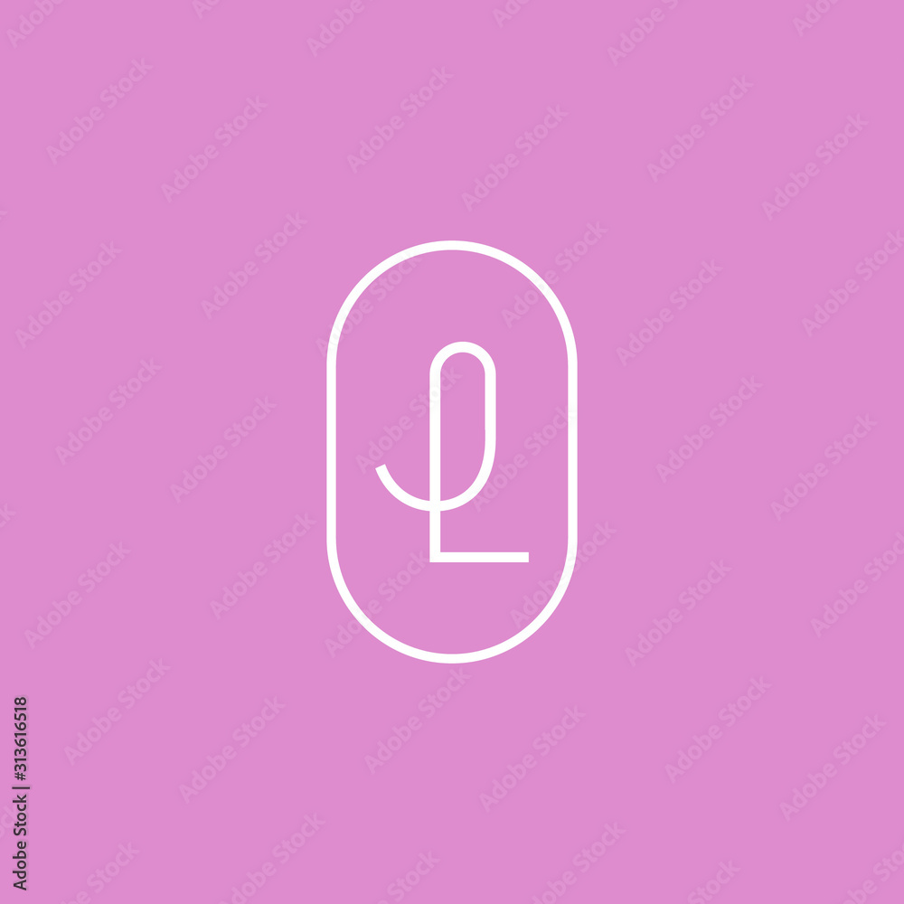 J L minimal logo monogram template J L minimal logo monogram template