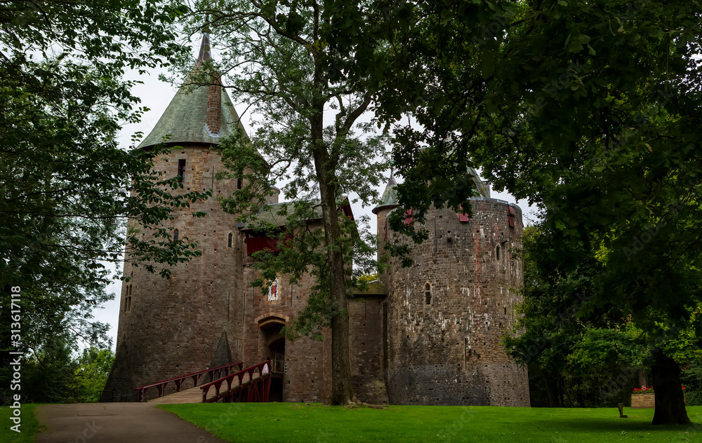 Castell Coch in South Wales. Restored in 1870 it was built on the foundations of a 13th Century Castle