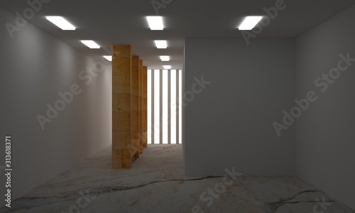 Empty interior background, 3d Rendering.
