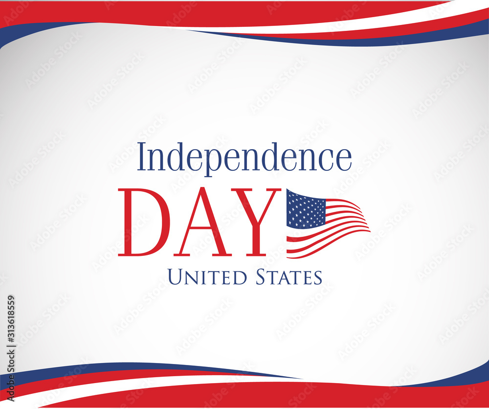 Obraz premium vector image of american flag, USA United States symbol, Independence day background