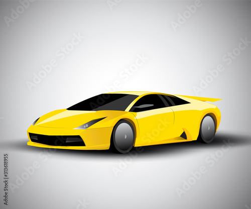 Realistic sport car vector illustration