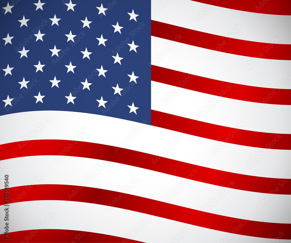 Obraz premium vector image of american flag, USA United States symbol, Independence day background