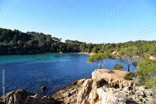 Côte littoral méditerranéeen. Var. Provence. South of France.