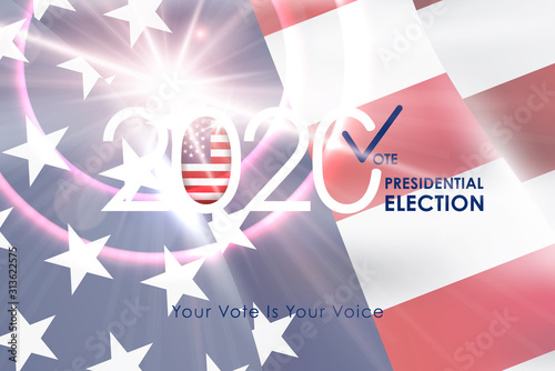 2020 Presidential Election. 2020 United States of America Presidential Election. Vote America Presidential Election Vector Design.