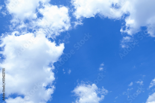 Blue sky with cloud background  nature