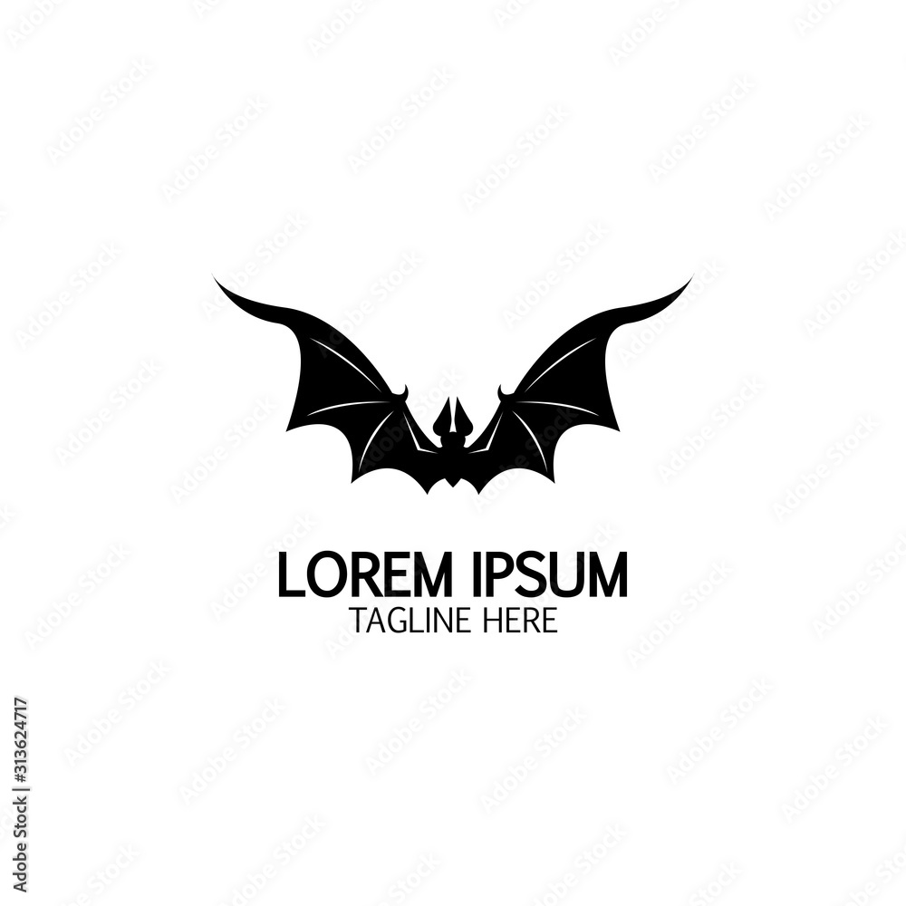 Fototapeta premium bat vector icon logo template