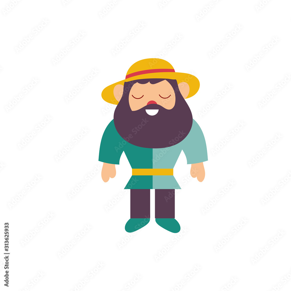 cute gnome fairytale character isolated icon cute gnome fairytale character isolated icon