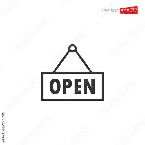 Open Icon Sign Design Vector