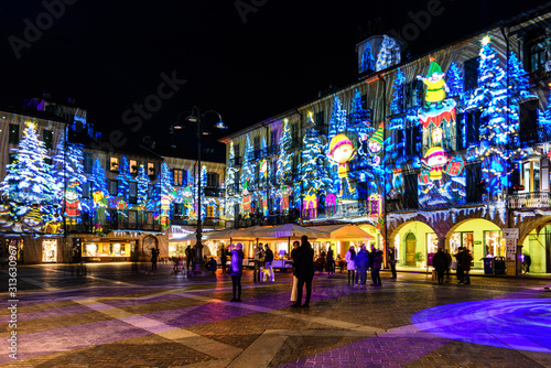 Como, luci di Natale in centro storico photo