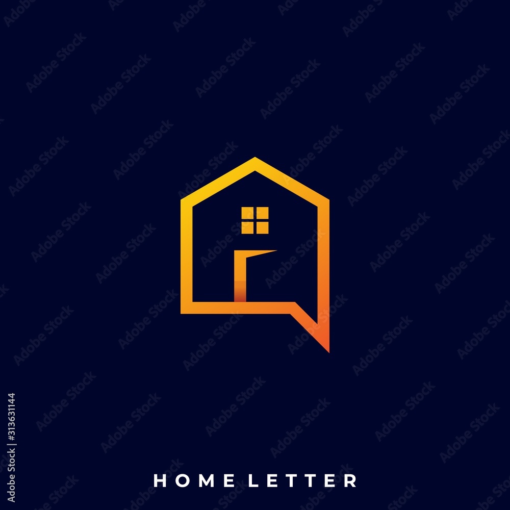 Letter Home Illustration Vector Template