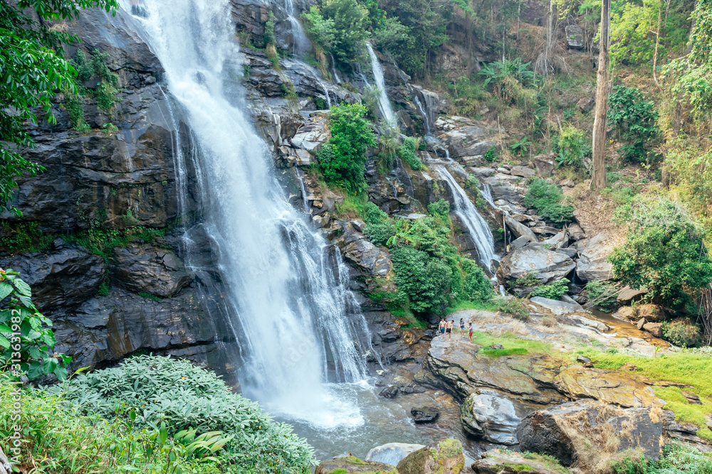 Wachirathan Waterfall at Doi Inthanon National Park, Mae Chaem District, Chiang Mai Province, Thailand Wachirathan Waterfall at Doi Inthanon National Park, Mae Chaem District, Chiang Mai Province, Thailand
