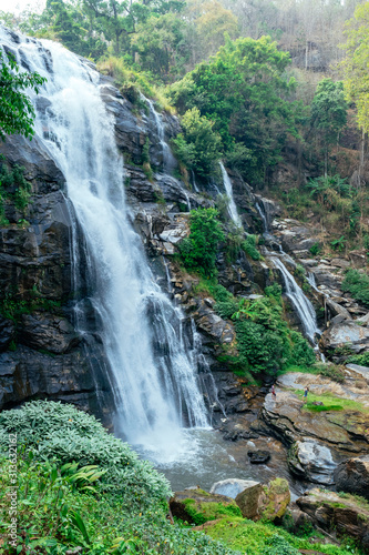 Wachirathan Waterfall at Doi Inthanon National Park, Mae Chaem District, Chiang Mai Province, Thailand