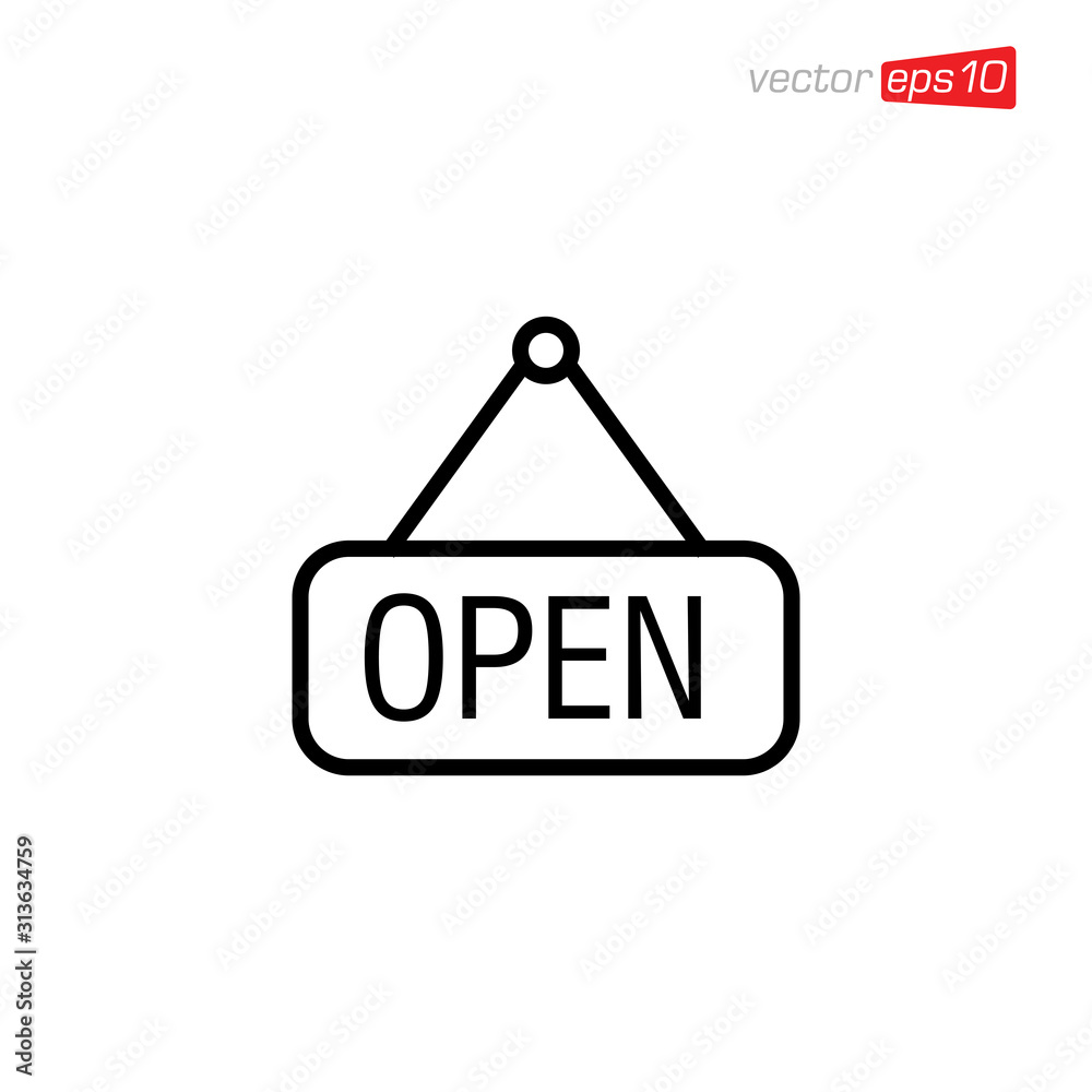Open Icon Sign Design Illustration Open Icon Sign Design Illustration