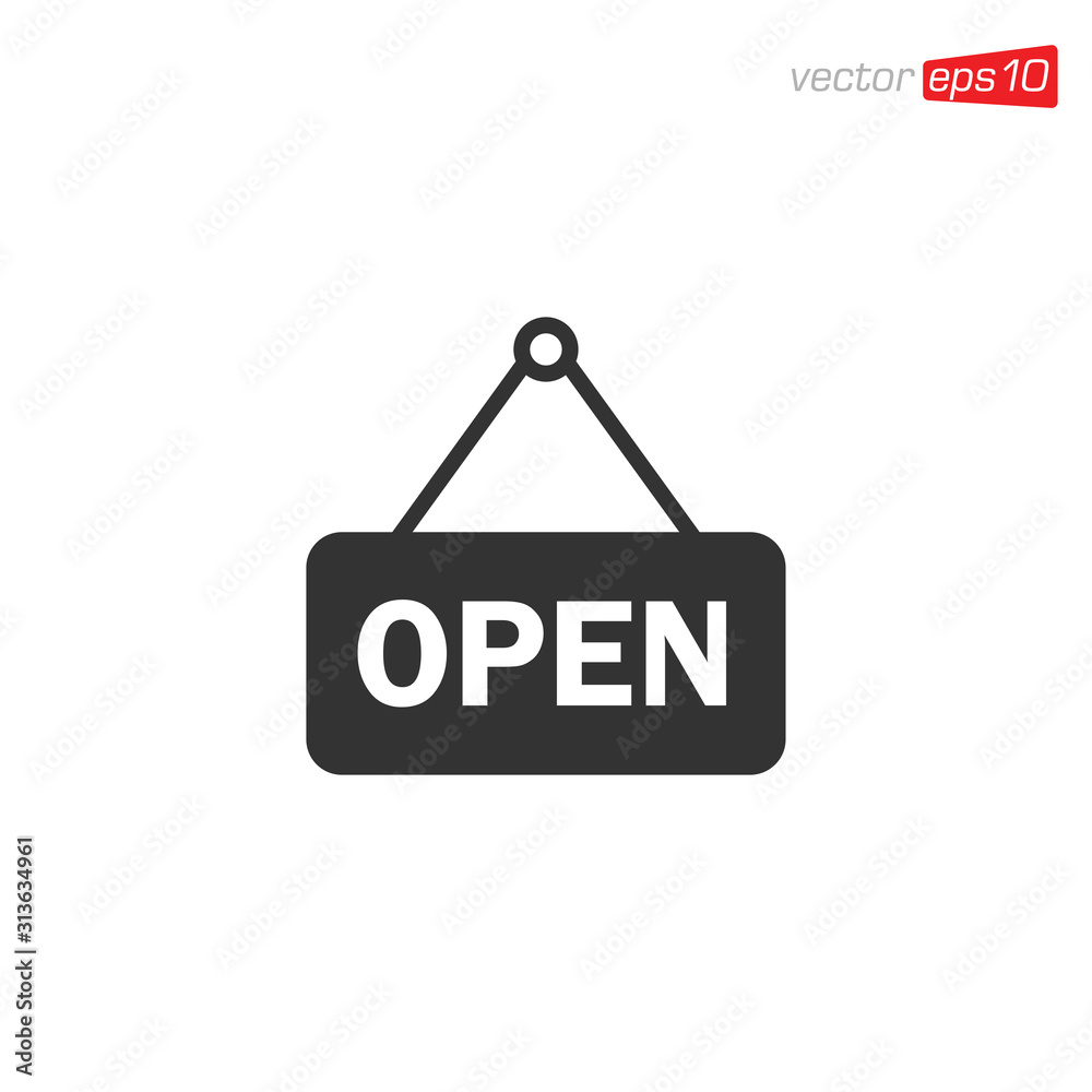 Open Icon Sign Design Illustration Open Icon Sign Design Illustration