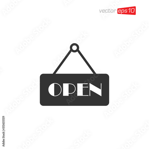 Open Icon Sign Design Illustration