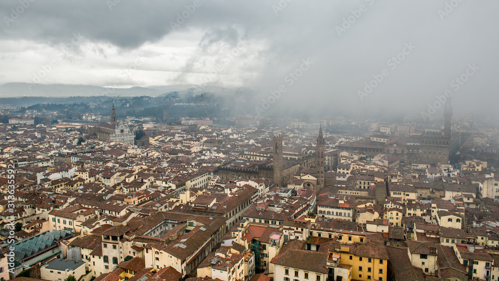 aerial view of Florence from the top