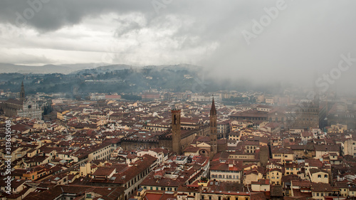 aerial view of Florence from the top