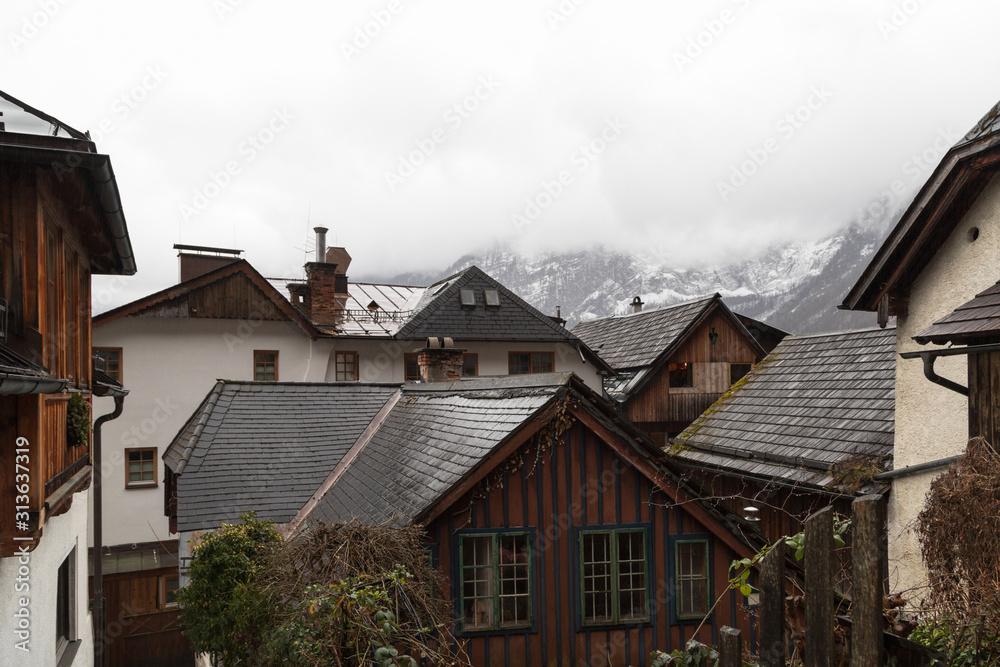Colorful houses by the lake in Hallstatt, Austria. Colorful houses by the lake in Hallstatt, Austria.