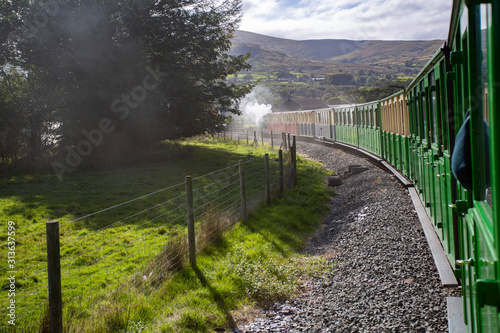 Fototapeta Naklejka Na Ścianę i Meble -  Llanberis Lake Railway, near Snowdonia, North Wales