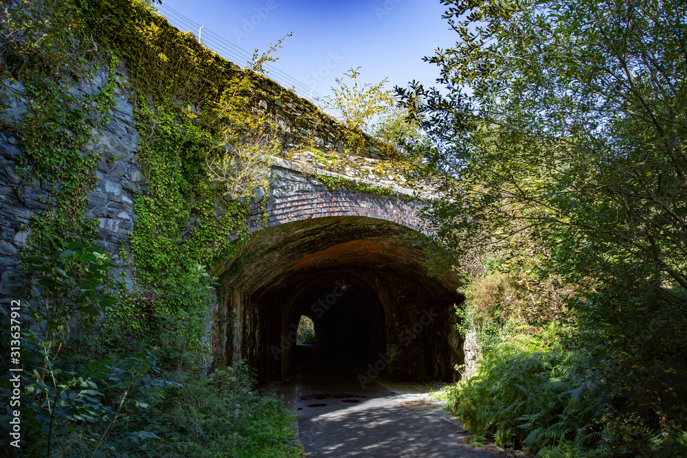 Pedestrian route under road