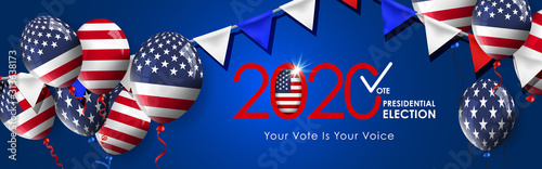 2020 Presidential Election. 2020 United States of America Presidential Election. Vote America Presidential Election Vector Design.