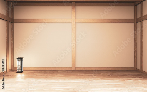Cuadro en lienzo indoor empty room japan style. 3D rendering