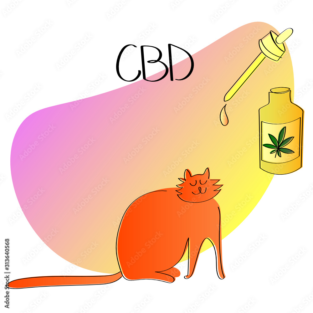 CBD Cannabinoid Oil for animals, cats, pets, making them calm and happy, treating anxious behavior CBD Cannabinoid Oil for animals, cats, pets, making them calm and happy, treating anxious behavior