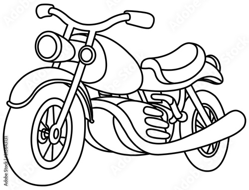 Outlined motorcycle