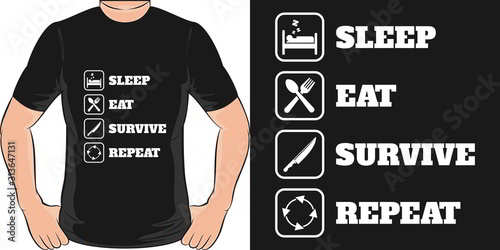 Things To Do. Unique and Trendy Humor T-Shirt Design or Mockup.