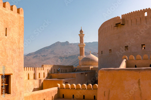 Obraz na plátně Nizwa Fort and Mosque, Nizwa, Oman