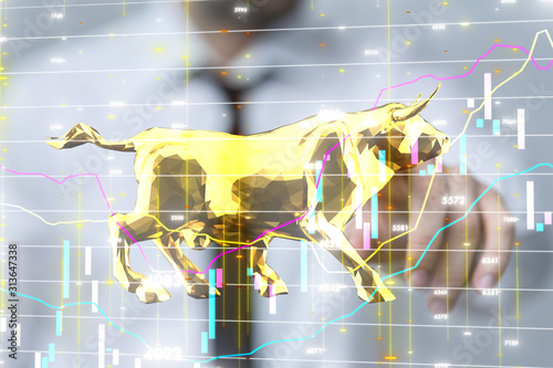 stock Trading digital Investment dashboard © vegefox.com