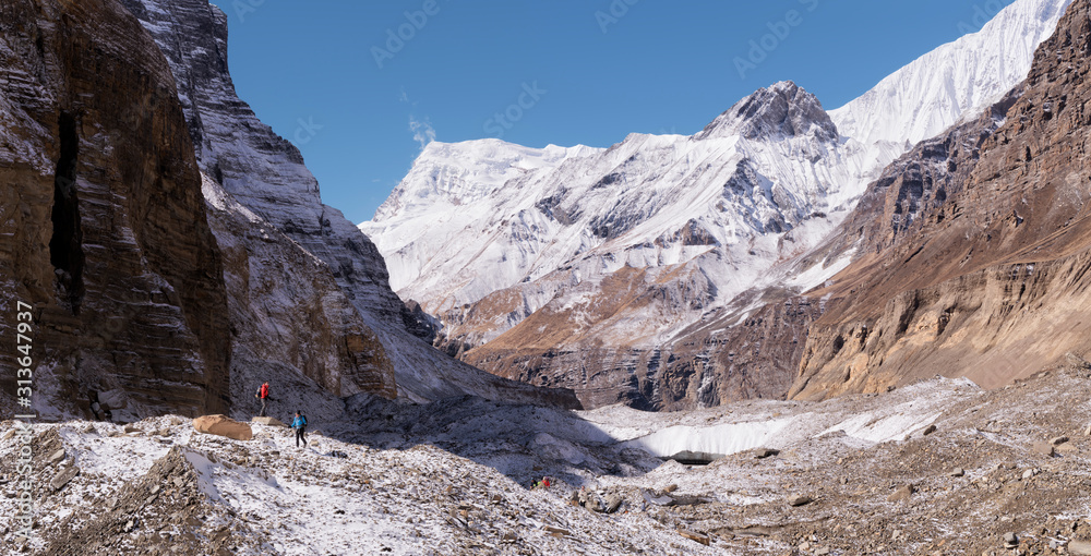 Chonbarden Glacier, Dhaulagiri Circuit Trek, Himalaya, Nepal Chonbarden Glacier, Dhaulagiri Circuit Trek, Himalaya, Nepal