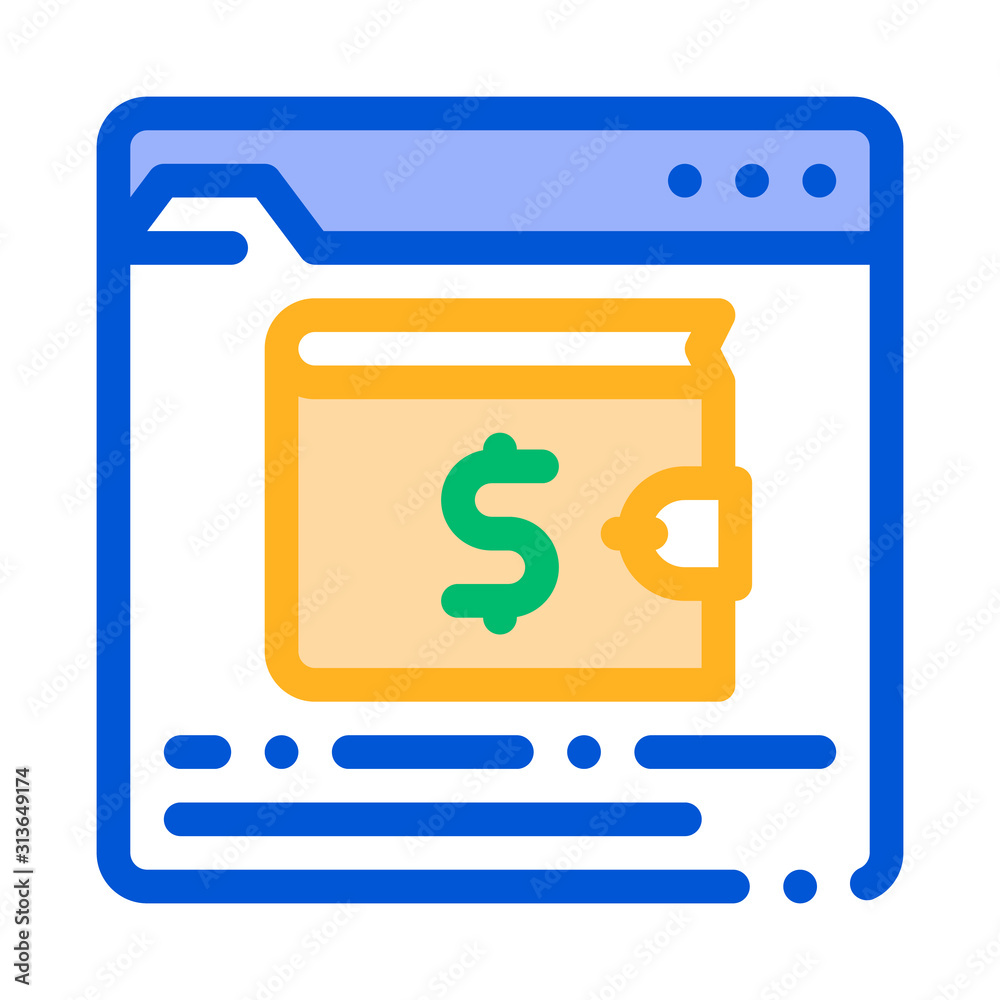Internet Electronic Wallet Vector Thin Line Icon. Online Transactions, Financial Internet Banking Payment Operation Linear Pictogram. Money Deposit Currency Exchange Contour Illustration Internet Electronic Wallet Vector Thin Line Icon. Online Transactions, Financial Internet Banking Payment Operation Linear Pictogram. Money Deposit Currency Exchange Contour Illustration