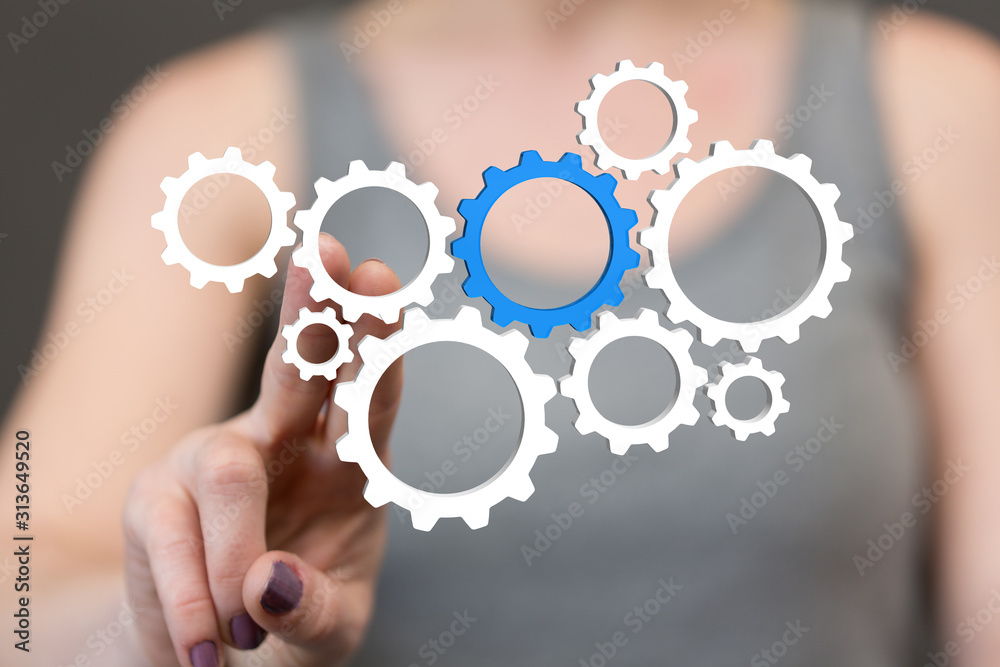 gear Technology setting concept background. gear Technology setting concept background.